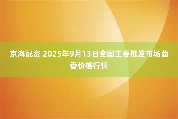 京海配资 2025年9月13日全国主要批发市场茴香价格行情