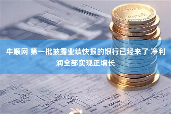牛顺网 第一批披露业绩快报的银行已经来了 净利润全部实现正增长