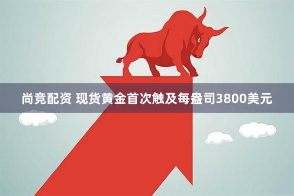 尚竞配资 现货黄金首次触及每盎司3800美元